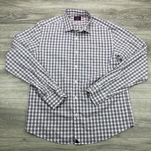 UNTUCKit Shirt Mens Large Slim Check Plaid Pocket Wrinkle Free Casual Button Up